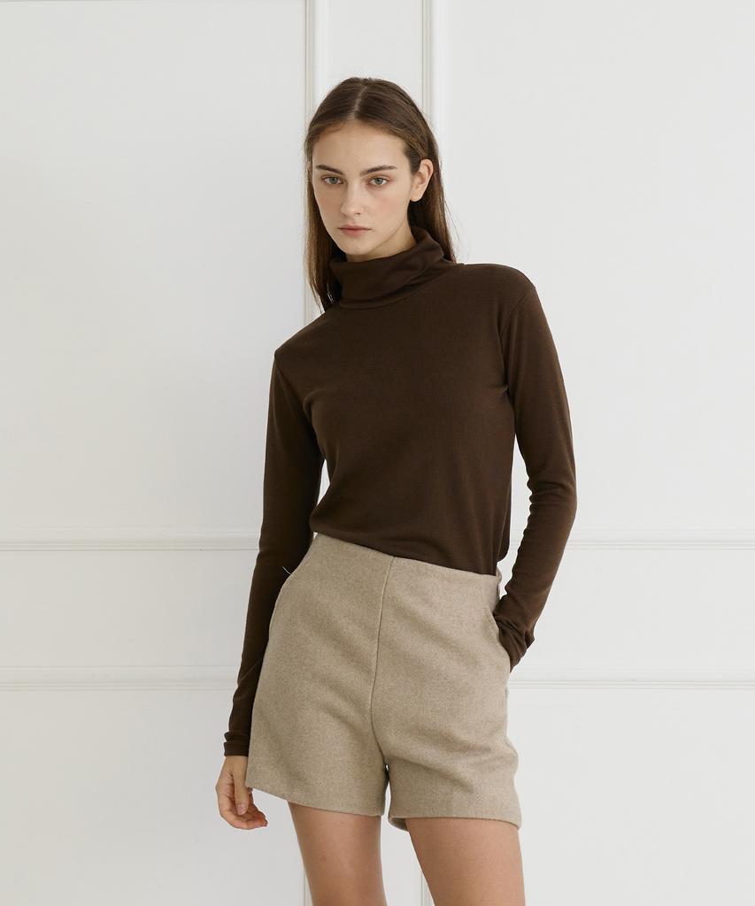 BIBYSEOB Basic Turtleneck Mocha Brown [T44]