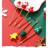 6PCS Stainless Steel Coffee Stirring Fork Multi-Purpose Ice Cream Fork  Holiday Gift