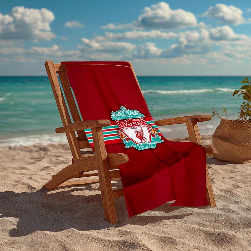 Ultra-Soft Beach Towel with Liverpool Football Club Theme,Ideal for Pool - Camping, Diving - Perfect Travel Essential, Vibrant Beach Towel.