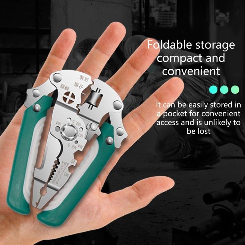 Professional Foldable Multifunction Wire Stripper Featuring Comfortable Grip Suitable For Electricians & DIY Enthusiasts