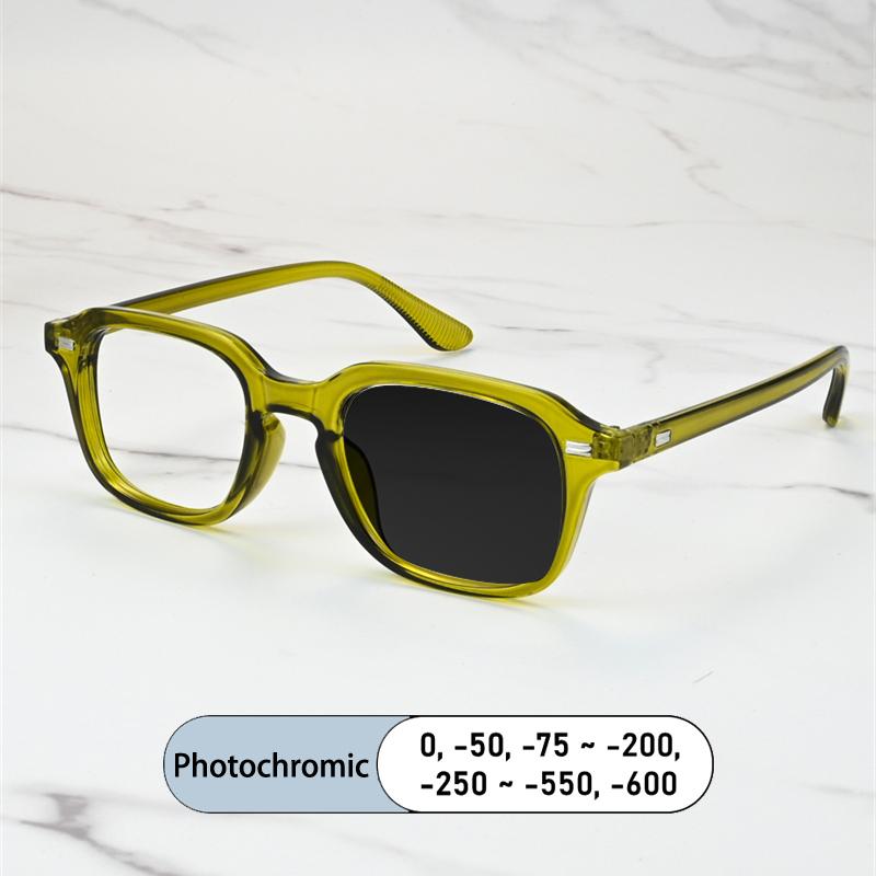 Vintage Brand Square Frame Myopia Glasses Prescription Nearsight Anti Blue Light Women Eyewear 89239