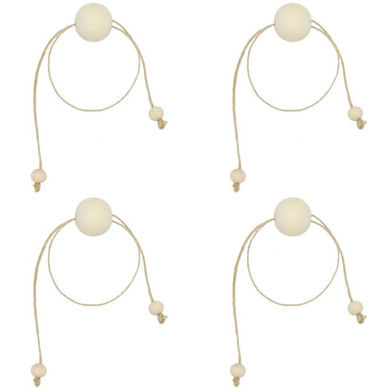 

Кольца для салфеток из деревянных бусин, держатели для салфеток с кисточками, пряжки ручной работы в стиле бохо для украшения стола на Рождество, свадьбу, дом, ферму