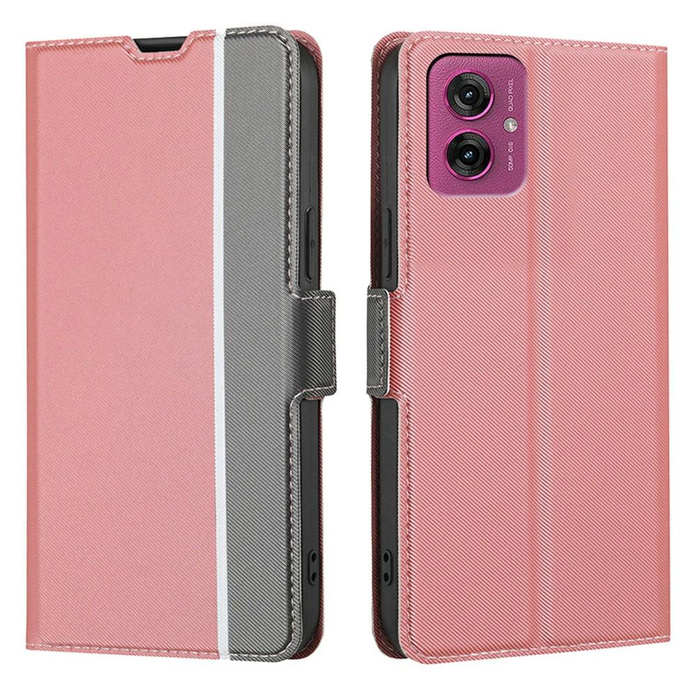 For Motorola Moto G55 5G Case Card Holder Twill Texture Leather Phone Cover