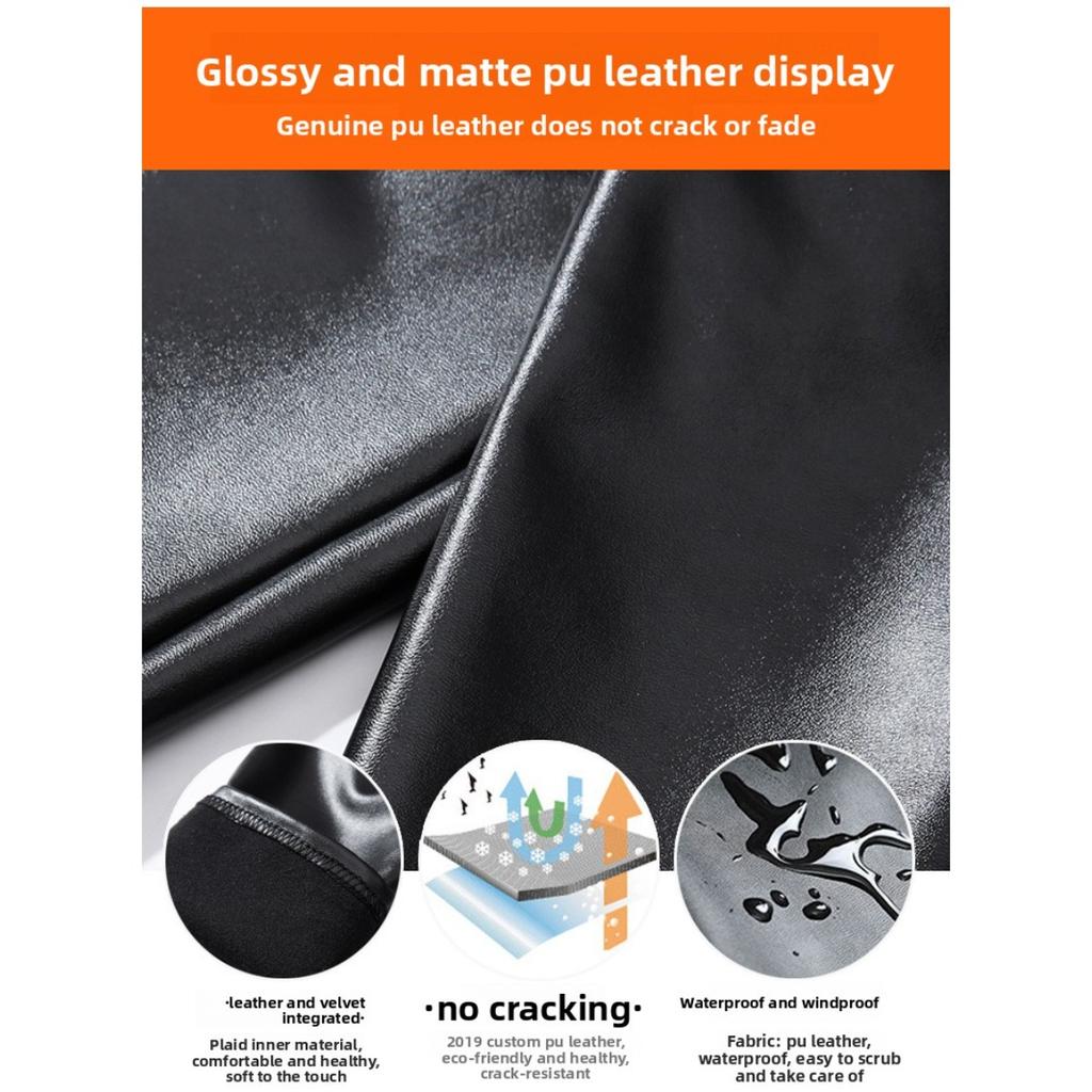 Leather Pants, Women's High Waisted Tight Pants, Hip Lifting New Style, Glossy Matte Autumn and Winter with Thick Fleece Leggings