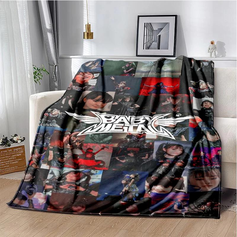 Japanese idol group babymetal combination Throws Blanket Sofa Hiking Picnic Bed Fashion Super Soft Flannel Blanket birthday gift