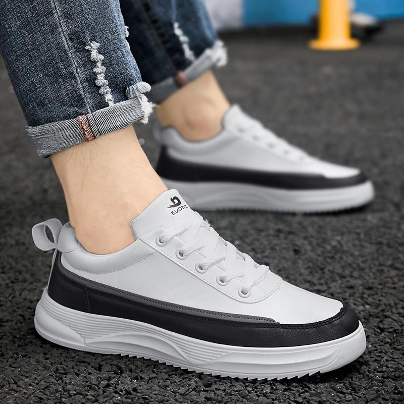 Spring and autumn men's shoes new men's casual leather shoes breathable sports skateboard shoes fashion small white tide shoes