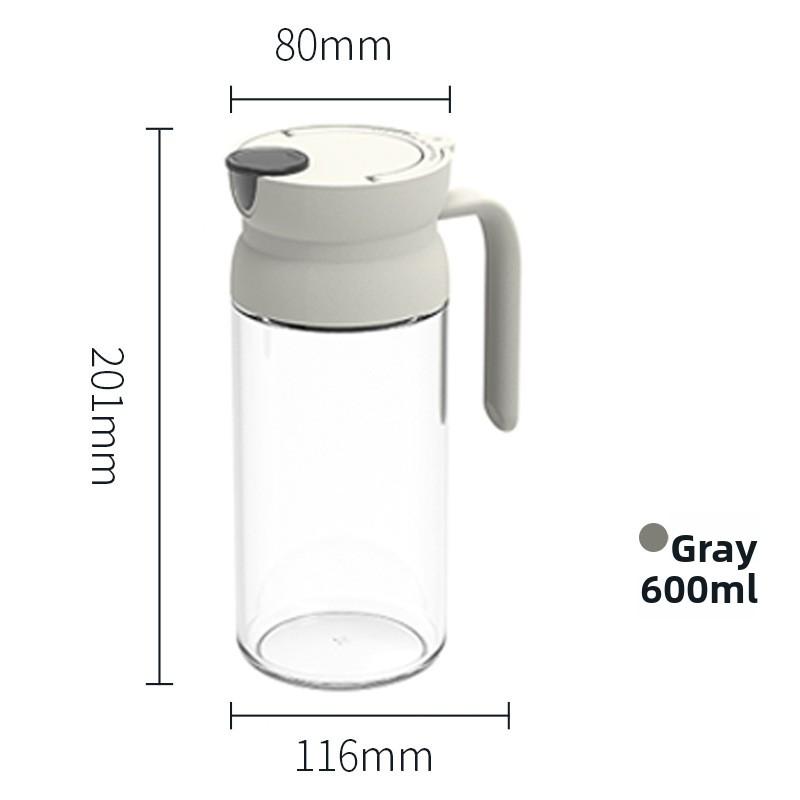 

Бутылка для масла большой вместимости, герметичная, с автоматическим открытием и закрытием, для контроля масла, для кухни, для дома 600ML серый