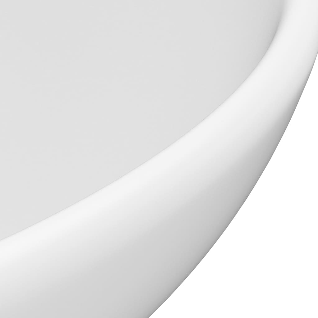 Luxus Round Wash Basin Matte White 32.5 x 14 cm Ceramic