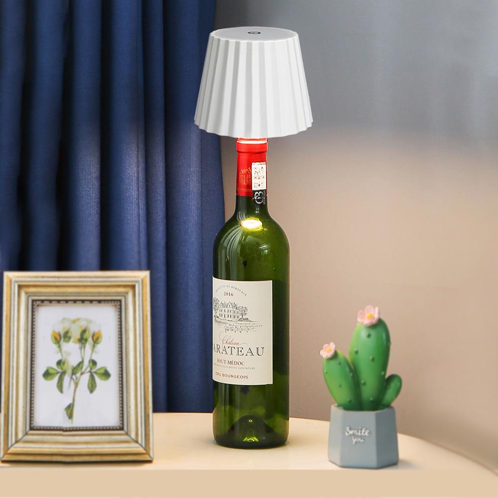 מנורת שולחן עם בקבוקי LED, נטענת ב-USB, בקרת מגע, לבקבוקי יין, תאורה למסעדות, ברים וקישוטי מסיבות פסטיבלים