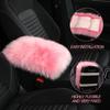 LLB Auto Center Console Cover Pad Universal Fit for SUV/Truck/Car,  Sheepskin Wool Fur Car Armrest Seat Box Cover, Furry Fluffy Auto Armrest Cover