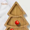 Christmas Tree Shaped Tray Wooden Charcuterie Dessert Boards Steak Dinner Plate Safe Easy To Clean Serving Platter for Parties Events
