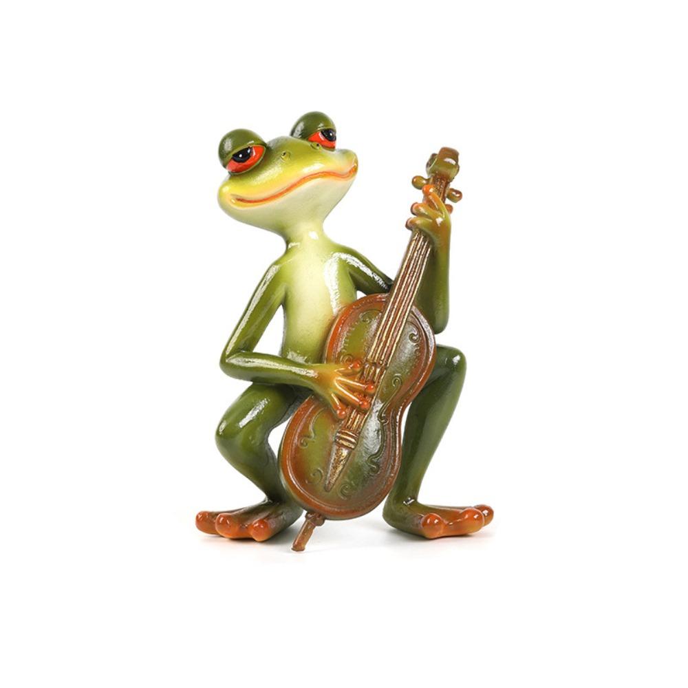 Resin Frog Statue Creative Miniatures Figurine Crafts Animal Sculpture Rockery