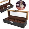 6 Slot Watch Box Watch Box  Wood 6 Slot Display Storage Case Simple  Vintage Organizer Watch Case Watch Storage Case