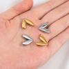 5pcs Stainless Steel Double Hole Love Heart Charms Gold Plated Hearts Pendant for DIY Jewelry Findings Necklace Earring Supplies