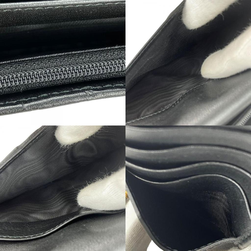 Gebrauchte GUCCI Geldbörse 244946 Guccisima Sima Leder schwarz schwarz Alltagsgebrauch