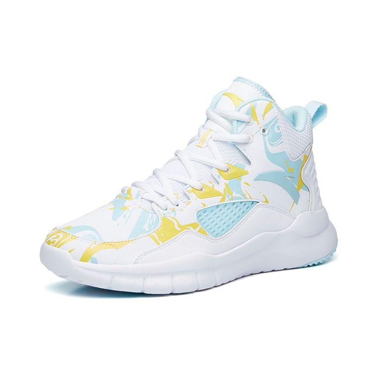 Anta Star Track 4 KT High-Top Basketball Shoes Men Basketball Shoes White Blue 112221632S-3