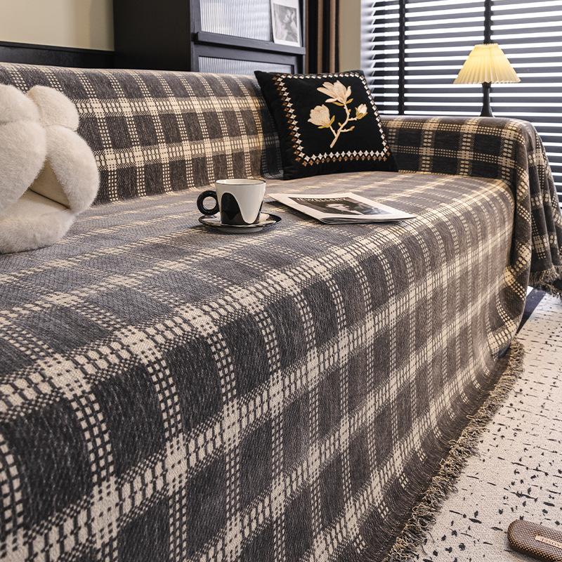 

Modern Chenille Sofa Cover All Season Universal Anti Cat Scratch Seat Towel Full Coverage Blanket For Living Room M077 180x130cm