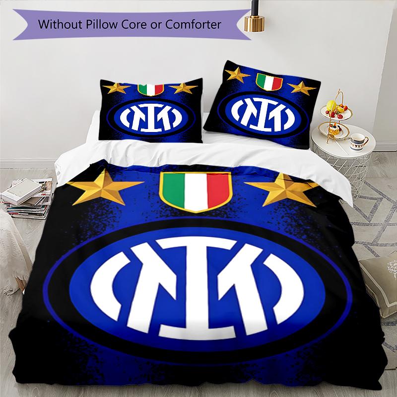 3pcs Football Team (8) Design Cover Set - HD Printed Bedding with 1 Cover and 2 Pillowcases - Perfect for Home and Dorm Decor
