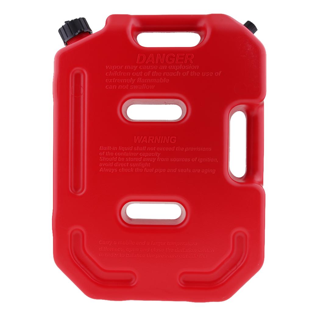 10L Portable Fuel Tank Can Gasoline Diesel SUV ATV Motorcycle Container - Red, as described