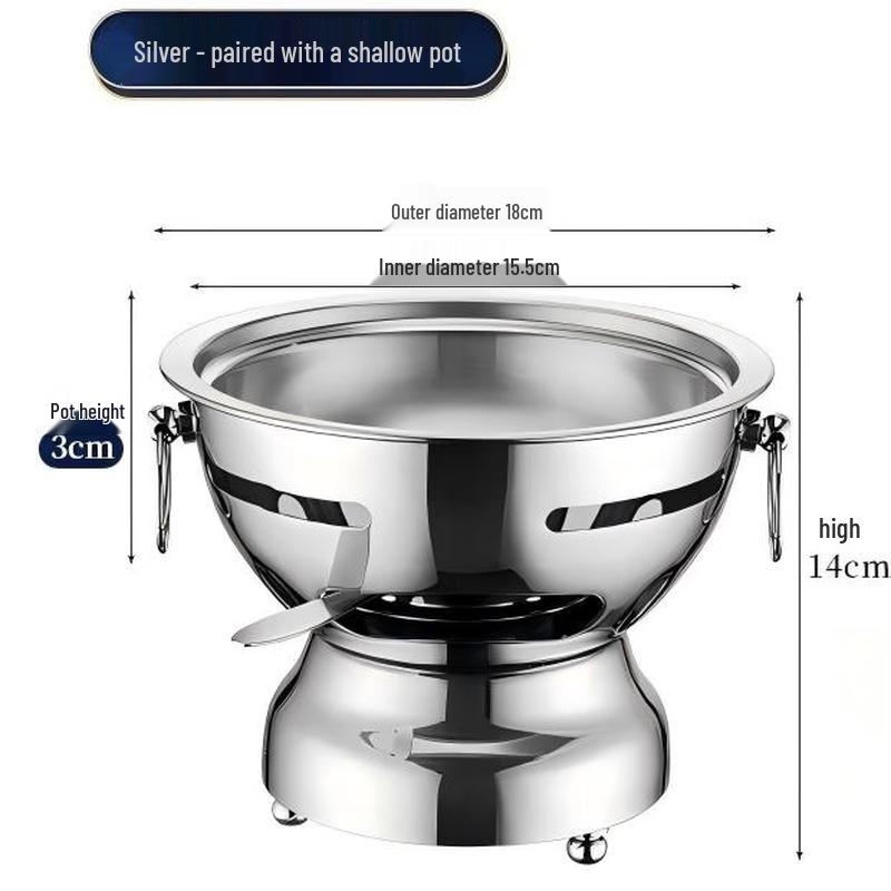 Personal Cast Iron Hot Pot with Alcohol Stove