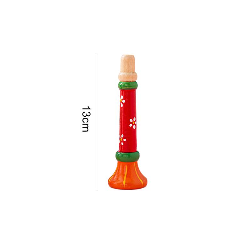 Wooden Cartoon Piccolo & Harmonica & Trumpet, Wooden Musical Instrument Toys for Kid, Music Early Educational Toys for Children