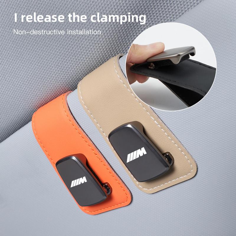 Car Sunglasses Clip Sun Visor Glasses Holder Card Ticket Holder For BMW Performance E46 E60 E90 E39 E87 E36 E92 E70 E91 X3 X5 X1 CA0