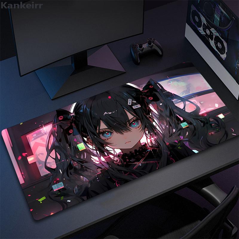 Anime Girls Cute Pink Mousepad Large Computer Gaming Accessories xcm Gamer Professional Premium Mouse Mat Kawaii Desk Mats