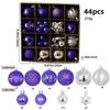 6CM Electroplated Irregular Painted Christmas Ball Ornaments Gift Box Set - Tree Hanging Decorations