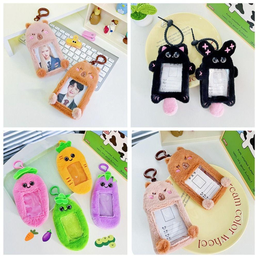 

Capybara Photocard Holder Cartoon Vegetable Bus Card Holder ID Card Cover Style H
