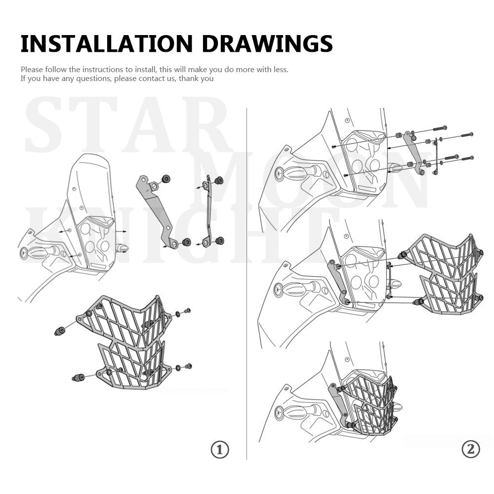 Motorcycle Headlight Head Light Guard Protector Cover Protection Grill for Yamaha Tenere 700 TENERE 700 Tenere700