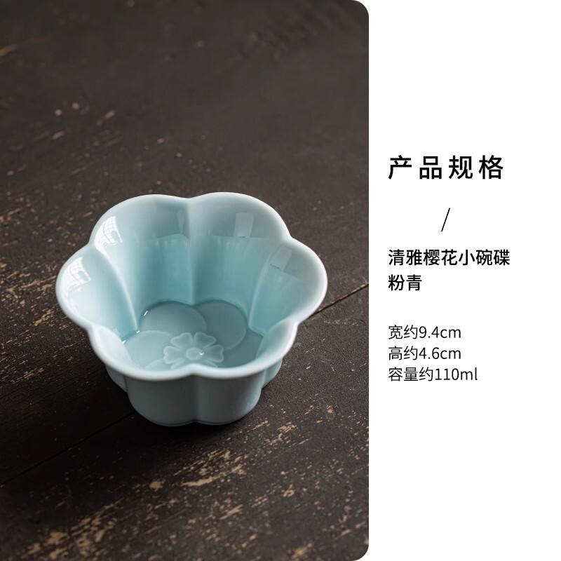 

Elegant Cherry Flower Fruit Dishes Retro Pastry Plate Fruit Dishes Dim Sum Plate Household Plates For Food Supplies Decoration