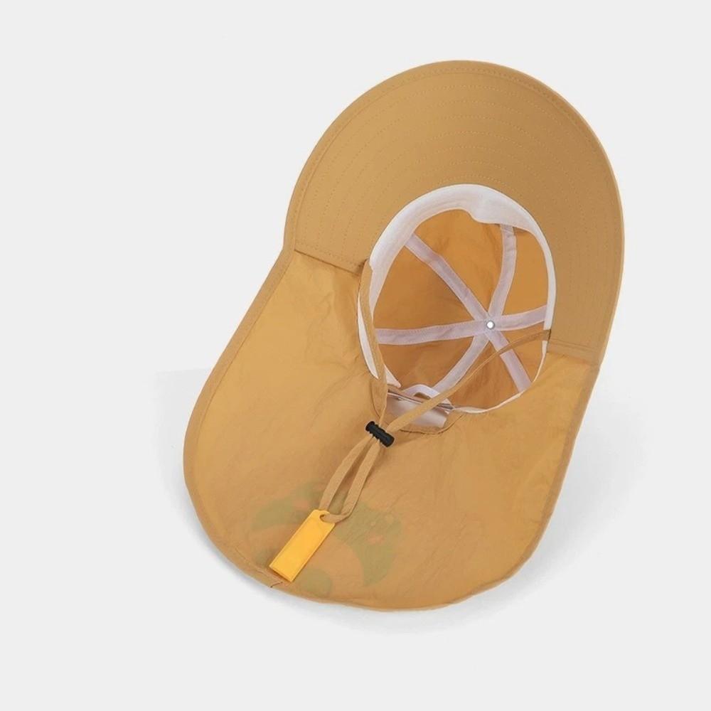 Cute Big Brim Children's Sun Hat Extended Shawl Foldable Sunscreen Hat UV Resistant Thin Sunshade Hat Summer