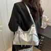 Bow Knot Faux Leather Tote Bag for Women Large Capacity Shoulder Backpack