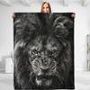 Strong Lion Blanket - Soft Plush Flannel, Comfy&Lightweight for All Seasons, Warm and Fuzzy, Anti-Pilling Throw Blanket for Couc