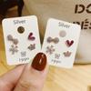4 Pcs/set Fashion Simple Bowknot Crown Heart-shaped Flower Ear Studs Set