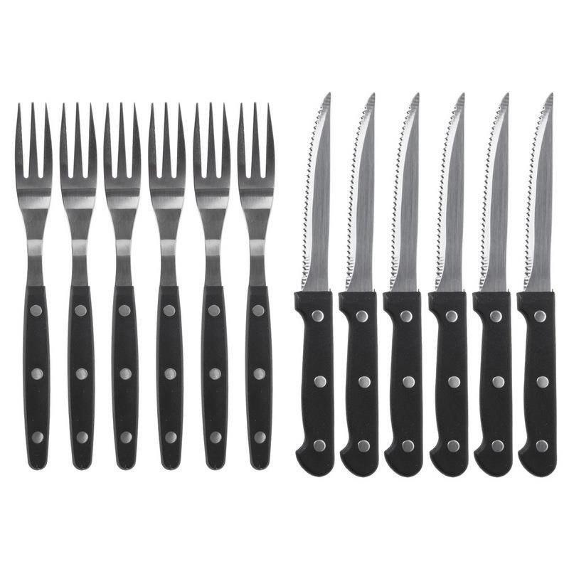 SuperMerchantPL Besteckset Besteck Für Steaks Pizza 12 Teile