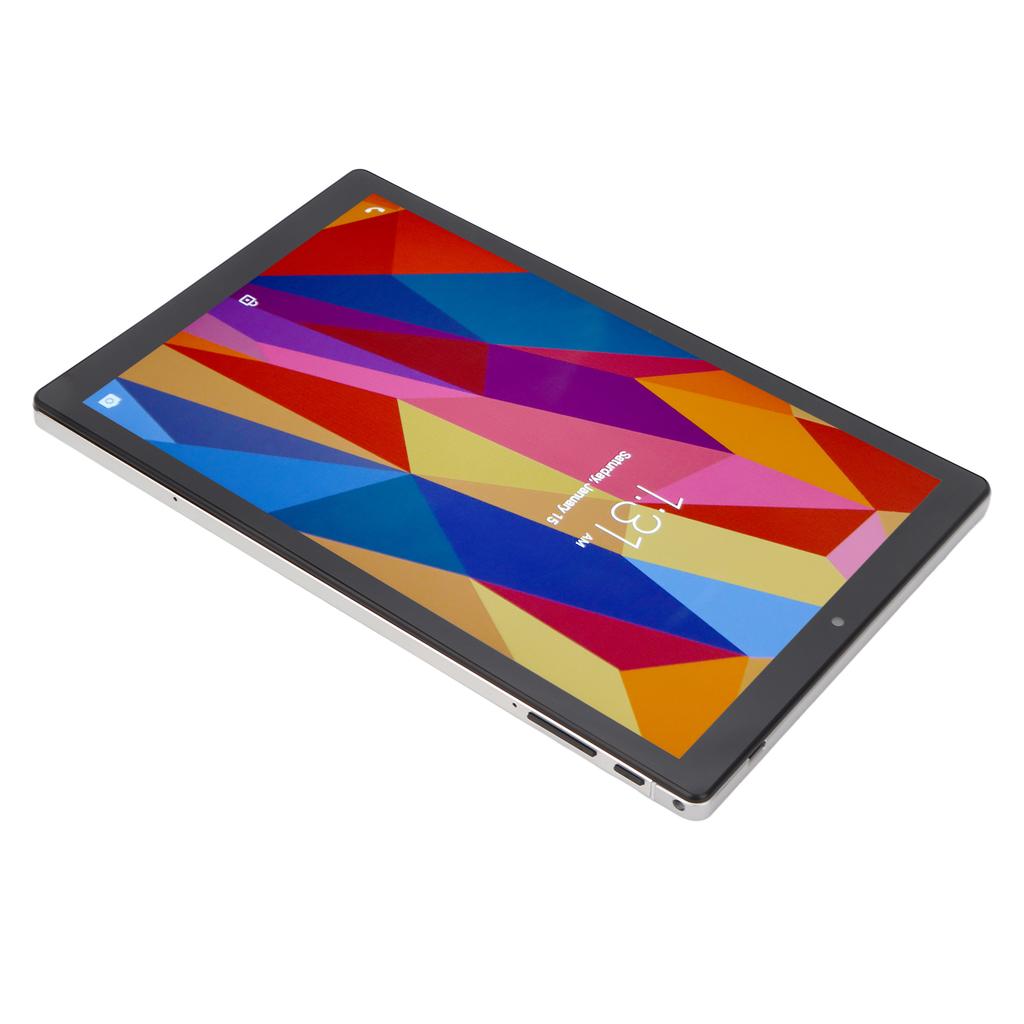 10.1 Inch Tablet MT6592 8 Core CPU for Android11 6GB RAM 128GB ROM 2.4 5G WiFi 1960x1200 IPS Silver Tablet PC 100‑240V