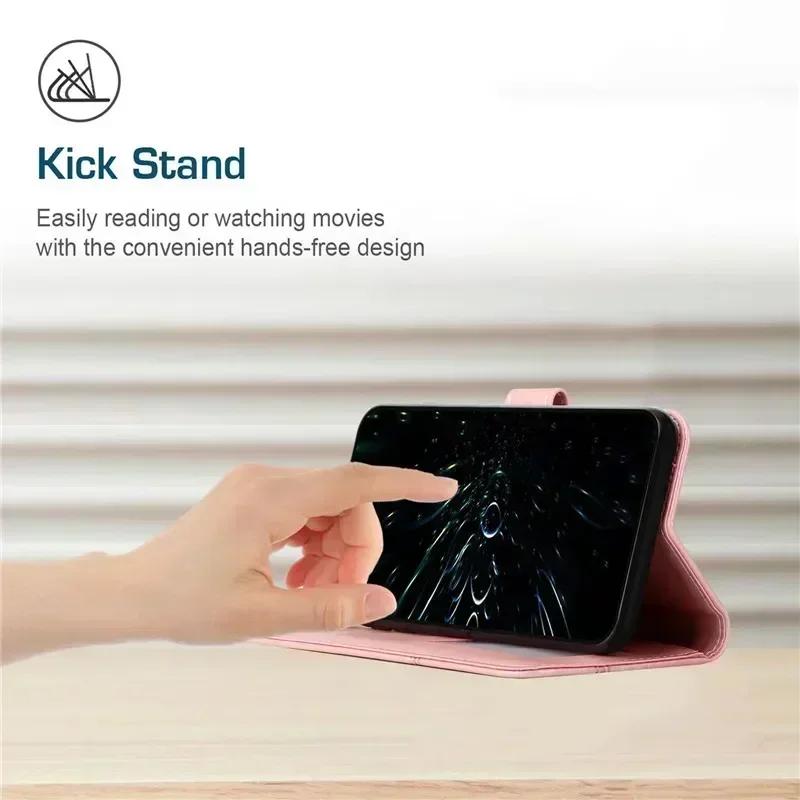Skórzane Etui Flip Reno12F na Dla OPPO Reno12 FS Reno 12F 11 11F 10 Pro 8T 8 7 Lite 5 Z 5G Magnetyczne Etui Etui Portfel Pokrowiec na Telefon