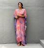 Tie-Dye Beach Caftan: Loose Vacation Cover-up with Sun Protection
