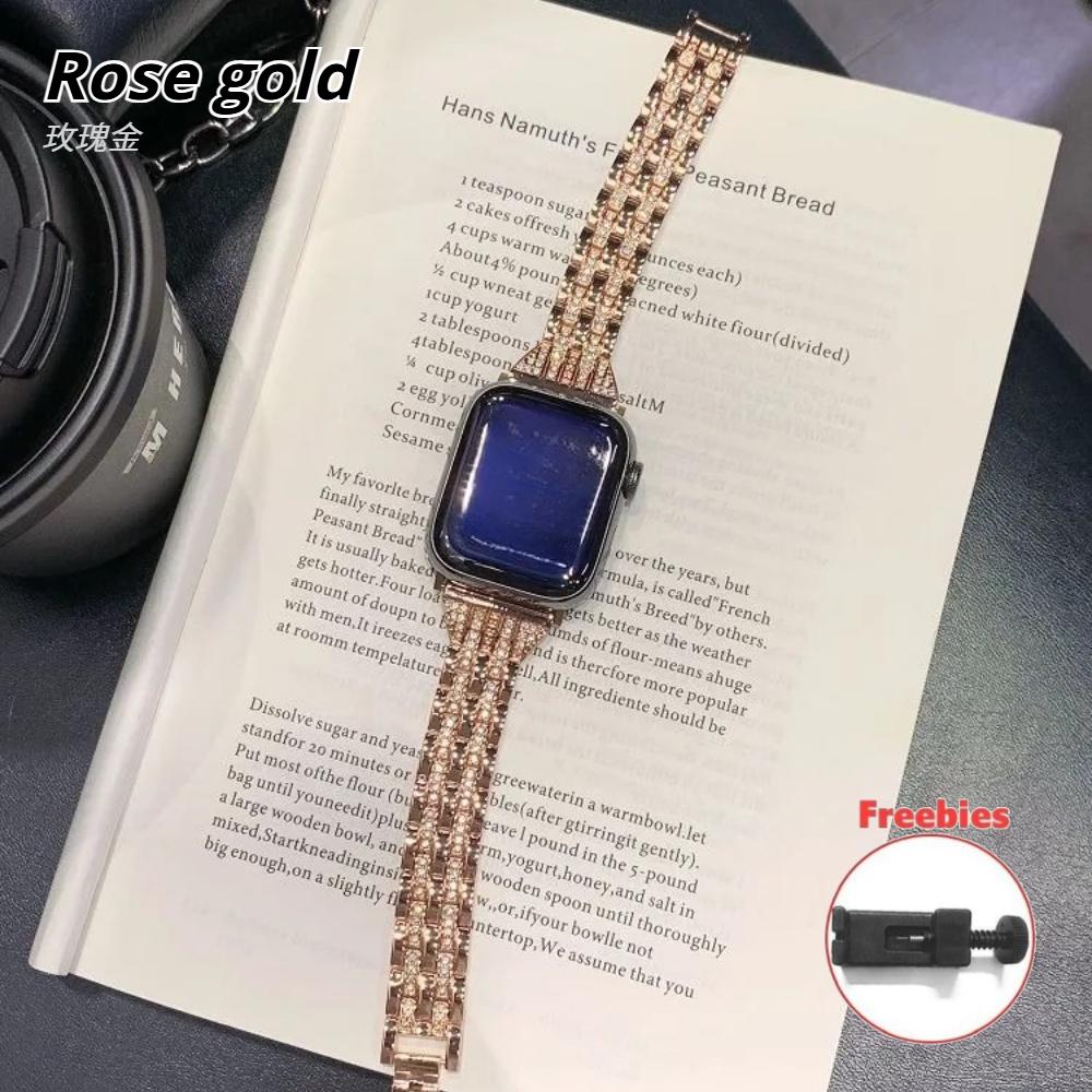 Sparkling Metal Band for Apple Watch Ultra Bands 49mm 38 40 41 42 44 45 46mm Jewelry Diamond Metal Strap for iWatch Series11 10 9 8 7 6 5 4 3