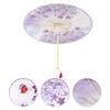 CALLARON Traditional Japanese Oiled Paper Umbrella with Floral Silk Classic Retro Dance Umbrella for and Party Lightweight 270g with Wooden Handle