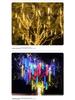 Colorful Meteor Shower LED Solar String Lights: Flashing, Flowing, Waterproof Outdoor Decoration