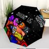 Among Us Print Automatic Open Close Umbrella, Portable Foldable Umbrella, for Outdoor Commute Camping Trip, Ideal Birthday Gift