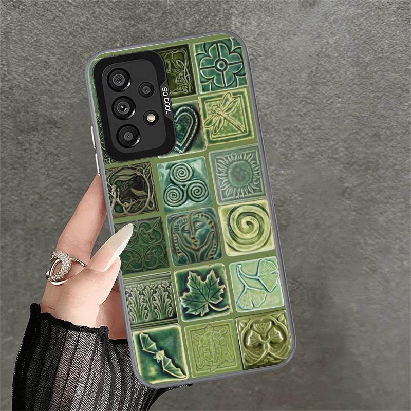 Italian Sicilian Style Floral Pattern Soft Phone Case for Samsung A17 A16 A15 A14 A13 A57 A56 A55 A54 A53 A37 A36 A35 A34 A33 A2