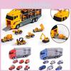 Premium Quality 7pcs Kid Toy Large Construction Truck Excavator Digger Demolition Vehicle Car Uk With Light And Sound Features