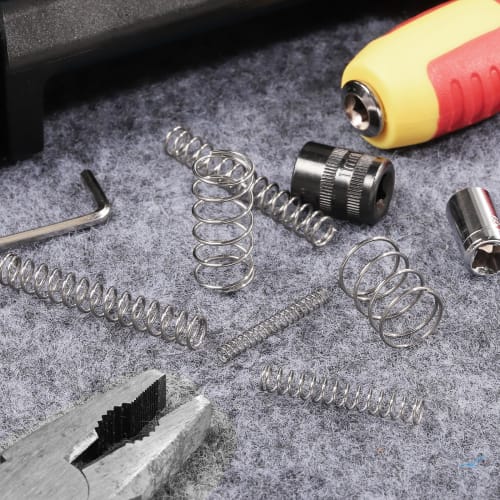 uxcell Compression Coil Springs, 0.3mm Wire Diameter, 2mm Outer Diameter, 10mm Free Length, 304 Stainless Steel, for Repairs, Experiments, Industrial