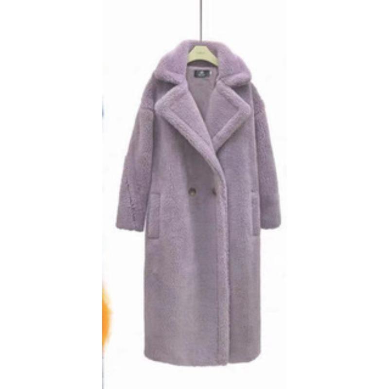 Imitation fur 2 particles imitation wool coat long coat teddy bear imitation fur long coat