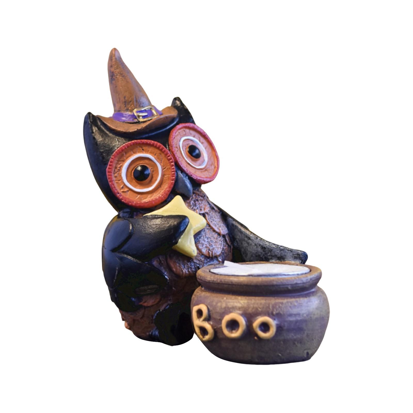 

Сова Ремесла из смолы Украшения Креативные Хэллоуин Пасха Тыква Декорации One Size