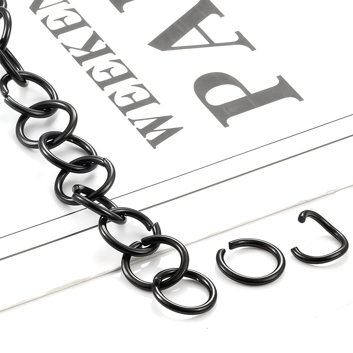 

30-50Pcs Colorful Stainless Steel Open Jump Rings 3-9mm Split O Ring Connector for Necklace Bracelet Jewelry Making Findings 0.5x3mm - 50 PCS чёрный