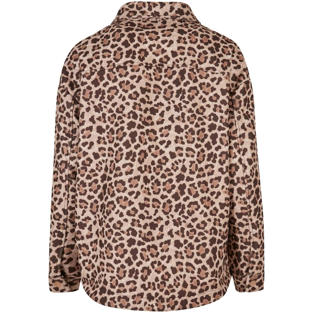 Urban Classics Womens/Ladies Leopard Print Overshirt